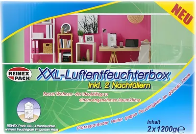 Produktbild von Luftentfeuchter Box mit 2 x 1,2kg Granulat
