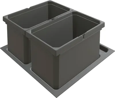Produktbild von Vauth-Sagel VS ENVI Free Plus Abfalltrennsystem 2 x 13 L Lava  Korpusbreite 600 mm, Höhe 216 mm, Mülltrennsystem für Schubkästen