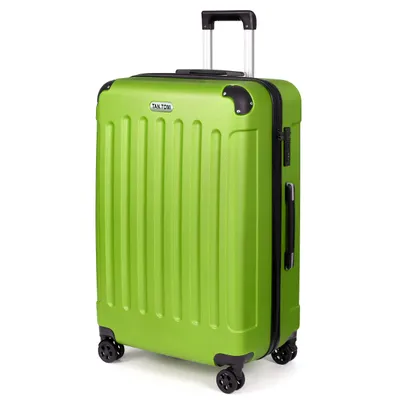 Produktbild von Hartschalen-Trolley Hartschalen-Koffer Trolley Rollkoffer Reisekoffer Handgepäck 4 Rollen, Trolley Rollkoffer Reisekoffer, Zahlenschloss (Grün)