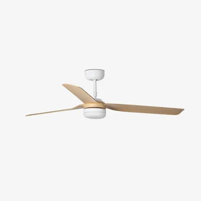 Image de Ventilateur de plafond à basse consommation avec éclairage LED et télécommande Punt Blanc / Érable