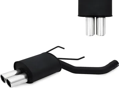 Produktbild von Stahl Sport Auspuff Endschalldämpfer BMW E39 Limo 2x76 rund Edelstahl Endrohr