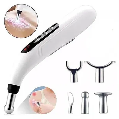 Image de Verk 24628 Stylo d'acupuncture avec écran LCD, 5 embouts, blanc