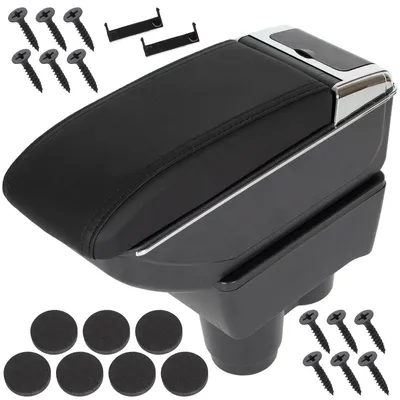 Produktbild von Mittelarmlehne Armlehne Leder schwarz komplett SET für Dacia Duster II ab 2017