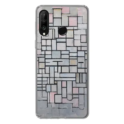 Produktbild von MuchoWow® Handyhülle Schutzhülle Hülle für Huawei P30 Lite Komposition 6 - Piet Mondrian Silikon Softcase Handy Hülle - Handyhülle