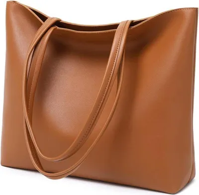 Immagine prodotto di Borsa da donna con manico Borsa a tracolla in Finto cuoio grande A4 con chiusura a zip