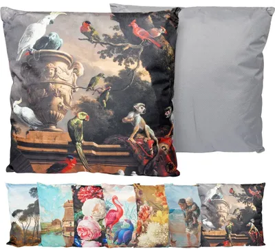 Produktbild von JACK Outdoor Lounge Kissen 45x45cm Motiv Dekokissen inkl. Füllung Wasserfest Sitzkissen Garten Stuhl, Farbe:Menagerie