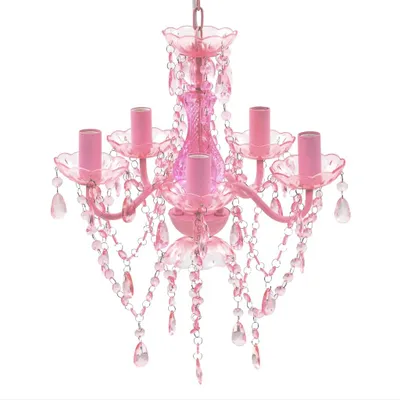 Zdjęcie produktu dla Vidaxl -Kristalle Licht mit 5 Glühbirnen Rosa
