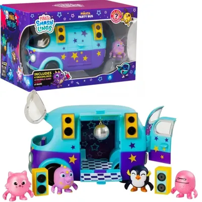 Produktbild von SmashLings Pinata Party Bus Set + 4 Cars-Figuren