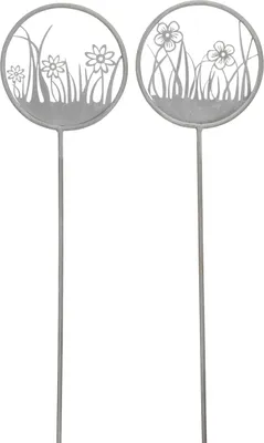 Produktbild von Blumenstecker Set Wiesenblumen Schwarz