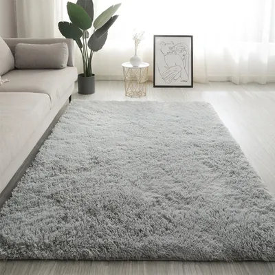 Zdjęcie produktu dla Supermiękki, puszysty dywan 60 x 158 cm - srebrnoszary