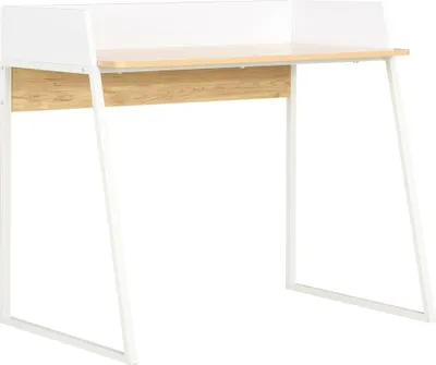 Produktbild von Schreibtisch Weiß und Eiche 90x60x88 cm