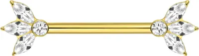 Produktbild von Brustwarzenpiercing, Zungenpiercing, Intim-Piercing Titan Nippelpiercing mit Innengewinde LOTUSBLÜTE