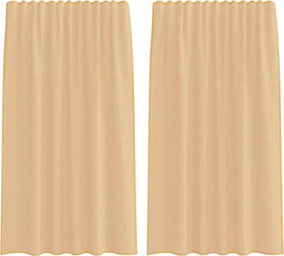 Produktbild von vidaXL Voile Vorhänge mit Stangentaschen 2 Stk. Sandfarbe