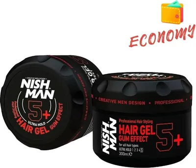 Zdjęcie produktu dla Żel do stylizacji włosów Ultra utrwalający Nishman Hair Gel 5+ 300ml