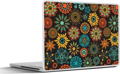 Produktbild von MuchoWow® Laptop Aufkleber Sticker Cover Bohème - Vintage - Blume - Flora 36.5x27.5 cm - Laptop-Sticker