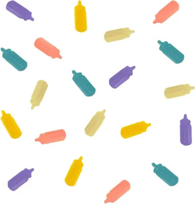 Produktbild von Oblique Unique Konfetti Baby Fläschchen Streudeko Tischdeko Geburt Taufe - bunt