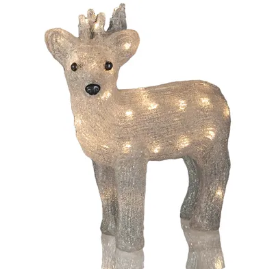 Produktbild von hellum LED Acryl Rentier für außen mit Trafo, 27x35cm, 40 warmweiße LED, Weihnachtsdeko