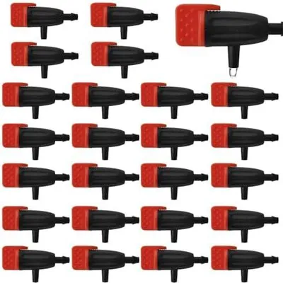 Produktbild von 30 teiliges Bewässerung Tropfer, Einstellbare Sprinklerköpfe Düsen Micro Drip Bewässerungssystem Zubehör für 47mm Schlauch