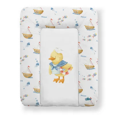 Produktbild von Kikido weiche Wickelauflage 50x70 cm - Baby Wickelunterlage - Wickeltischauflage Junge und Mädchen - Wasserdicht, abwaschbar und pflegeleicht - Ente
