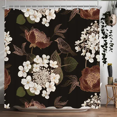 Immagine prodotto di Tenda da doccia 240x200 cm, motivo vivace, antimuffa, idrorepellente, lavabile, in poliestere, con 16 anelli