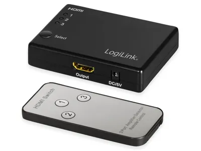 Obrázok produktu pre LogiLink HD0042, HDMI, ABS, Čierna, 60 Hz, 1080p, 36 bit