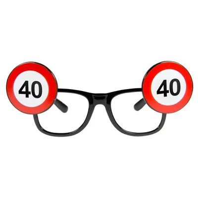 Produktbild von 40. Geburtstag Verkehrsschild Brille