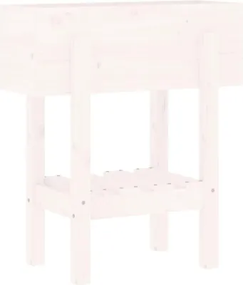 Produktbild von vidaXL Pflanzkübel Weiß 62x30x69 cm Massivholz Kiefer