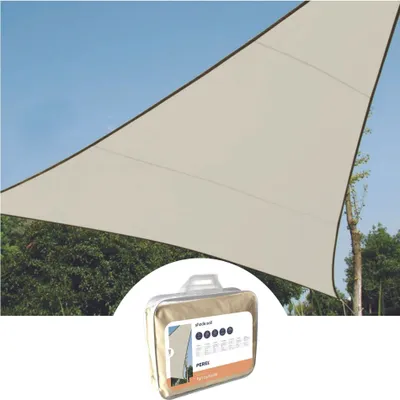 Produktbild von Perel Dreieckiges Sonnensegel 3.6 x 3.6 x 3.6 m aus wasserabweisendem Polyester für Garten und