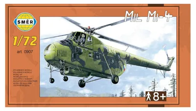 Imagen del producto de Modelo de helicóptero Mil Mi-4 en una caja de 34x19x5,5 cm