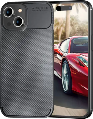 Produktbild von Hülle für iPhone 15 Carbon Optik Case Silikon Handyhülle Schutz Tasche Cover TPU