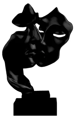 Produktbild von Moderne Deko-Skulptur aus Harz für Wohnzimmer und Büro (Schwarz)