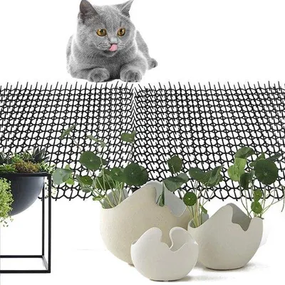 Obrázek produktu pro Bezpečnostní tyče na balkon – ochrana proti ptákům – hroty proti ptákům a kočkám – ochrana proti zvířatům – prostředek k plašení ptáků – 41,5 x 40,8 x 4,7 cm
