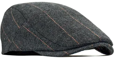 Productafbeelding van Schiebermütze, platte cap, voor heren en dames, maat 55-59 cm, zwart