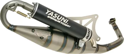 Zdjęcie produktu dla Układ wydechowy Yasuni Scooter R z homologacją, czarny kompatybilny z Piaggio Typhoon, Gilera Runner Aprilia SR R LC Street NRG Power AC SP Extreme Zip SSL 25 2 Sfera Restyling