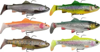 Produktbild von Savage Gear 4D Trout Rattle Shad - Braun Grün Silber 170 mm - 74001
