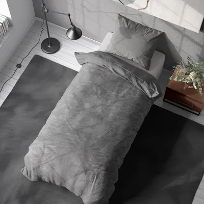 Produktbild von Livessa Cashmere Touch Bettwäsche 135x200 cm 2-teilig, Kissenbezug 80x80 cm mit Reißverschluss, Grau