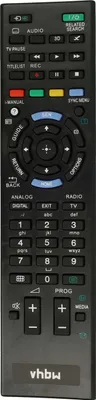 Produktbild von vhbw Fernbedienung kompatibel mit Sony KDL-26EX301, KDL-24W605A, KDL-22EX550, KDL-26EX302, KDL-22EX555 Fernseher, TV - Ersatzfernbedienung