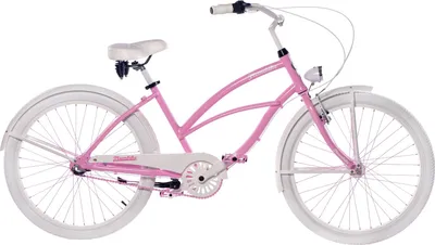 Produktbild von Plumbike La Donna Unigue hearts Fahrrad, 26"-Räder, 7-Gang-Version, Puderrosa