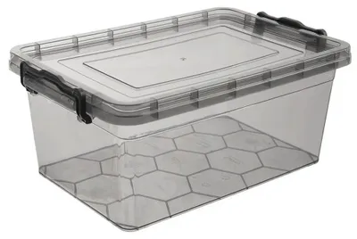 Obrázok produktu pre Nádoba na potraviny s vekom – úložná nádoba – 14 litrov – plast – sivá