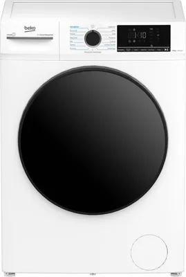 Produktbild von Beko BMDSC7545B, Frontlader, Freistehend, Weiß, Links, Schwarz, Drehregler, Berührung