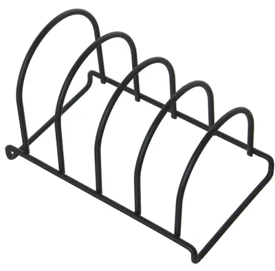 Produktbild von Tabletthalter für 4 Tabletts aus Metall, Schwarz, 20 x 12 x 13 cm
