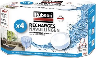 Image de 4 x recharges pour absorbeur d'humidité basic et stop - Rubson - 1852170 -