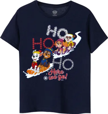 Obrázok produktu pre Paw Patrol - Detské tričko "Ho Ho Ho" NS7782 (128) (námornícka modrá)