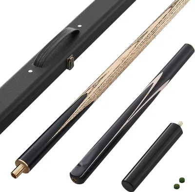 Immagine prodotto di Stecca da snooker e biliardo - Stecca con prolunga - Lunghezza 144,8 cm - Peso 540 g - Punta in cuoio - Custodia in legno