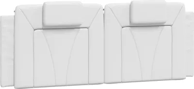 Produktbild von vidaXL Kopfteil-Kissen "Viana" Weiß 120 cm Kunstleder