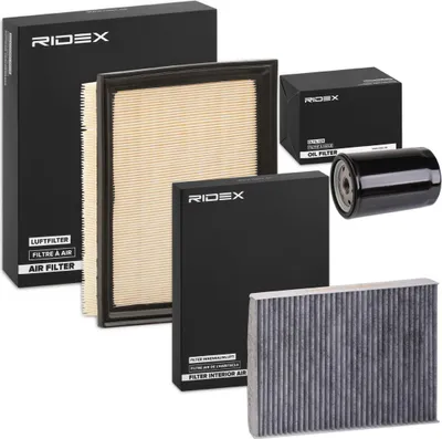 Produktbild von RIDEX Filterset Inspektionspaket Filtersatz für VW GOLF III (1H1) Golf III Cabrio (1E7) Golf IV Cabrio (1E) GOLF III Variant (1H5) Vento (1H2)