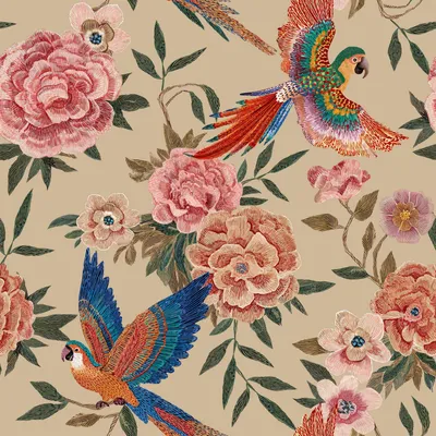 Immagine prodotto di Carta da parati autoadesiva con motivo floreale, stile vintage, dimensioni 44,5 cm x 400 cm