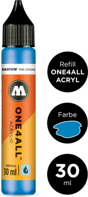 Produktbild von Molotow Nachfüllflasche ONE4ALL ACRYLIC 30ml, Nr. 230, schockblau