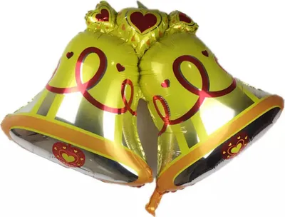 Produktbild von Folienballon Weihnachten, Glocken gold, ca. 89 x 72 cm