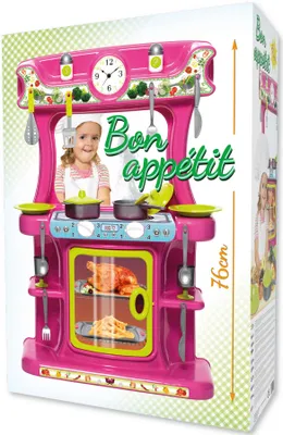 Produktbild von Dohany Spielküche Kinderküche Küchen Set mit 21-tlg. Zubehör Pink